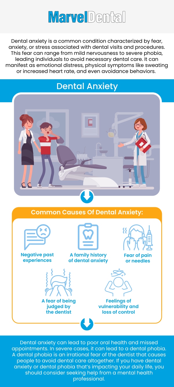 Addressing dental anxiety is crucial for ensuring access to necessary dental care, promoting oral health, and breaking the cycle of avoidance and deterioration. Visit Marvel Dental today to get comprehensive and specialized care with Dr. Anna Gazu DMD. For more information, contact us today or schedule an appointment online. Our dental practice is conveniently located at 1113 Main Avenue, Suite A, Clifton, NJ 07011. Addressing dental anxiety is crucial for ensuring access to necessary dental care, promoting oral health, and breaking the cycle of avoidance and deterioration. Visit Marvel Dental today to get comprehensive and specialized care with Dr. Anna Gazu DMD. For more information, contact us today or schedule an appointment online. Our dental practice is conveniently located at 1113 Main Avenue, Suite A, Clifton, NJ 07011.