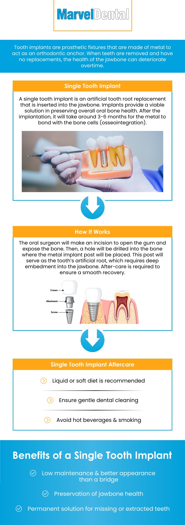 The cost of single tooth dental implants in Clifton, NJ, typically ranges from $2,000 to $5,000, depending on factors such as the type of implant and the complexity of the procedure. At Marvel Dental, Dr. Anna Gazu, DMD, offers affordable, high-quality dental implant solutions to restore your smile. The procedure provides a long-lasting and natural-looking result, making it a worthwhile investment in your oral health. For more information, contact us today or schedule an appointment online. Our dental practice is conveniently located at 1113 Main Avenue, Suite A, Clifton, NJ 07011. The cost of single tooth dental implants in Clifton, NJ, typically ranges from $2,000 to $5,000, depending on factors such as the type of implant and the complexity of the procedure. At Marvel Dental, Dr. Anna Gazu, DMD, offers affordable, high-quality dental implant solutions to restore your smile. The procedure provides a long-lasting and natural-looking result, making it a worthwhile investment in your oral health. For more information, contact us today or schedule an appointment online. Our dental practice is conveniently located at 1113 Main Avenue, Suite A, Clifton, NJ 07011.